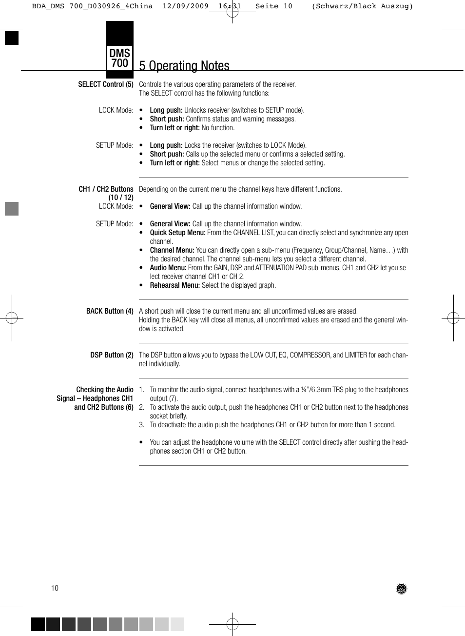 Dms 700 | AKG Acoustics DMS700 User Manual | Page 10 / 118