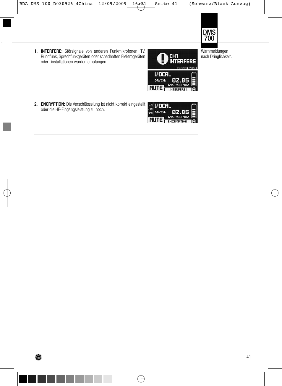 Dms 700 | AKG Acoustics DMS700 User Manual | Page 41 / 118