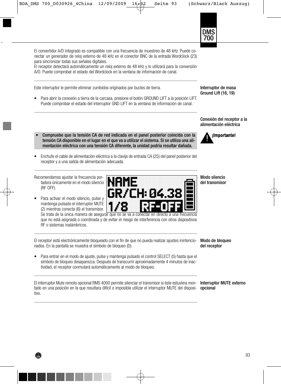 Dms 700 | AKG Acoustics DMS700 User Manual | Page 93 / 118