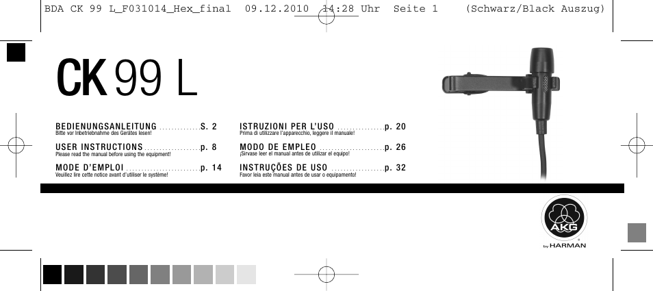AKG Acoustics CK99L User Manual | 40 pages