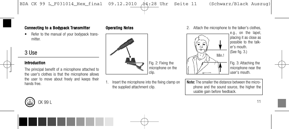 3 use | AKG Acoustics CK99L User Manual | Page 11 / 40