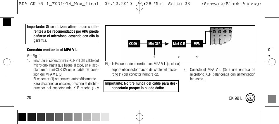 3 utilización | AKG Acoustics CK99L User Manual | Page 28 / 40