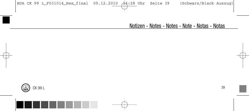 AKG Acoustics CK99L User Manual | Page 39 / 40