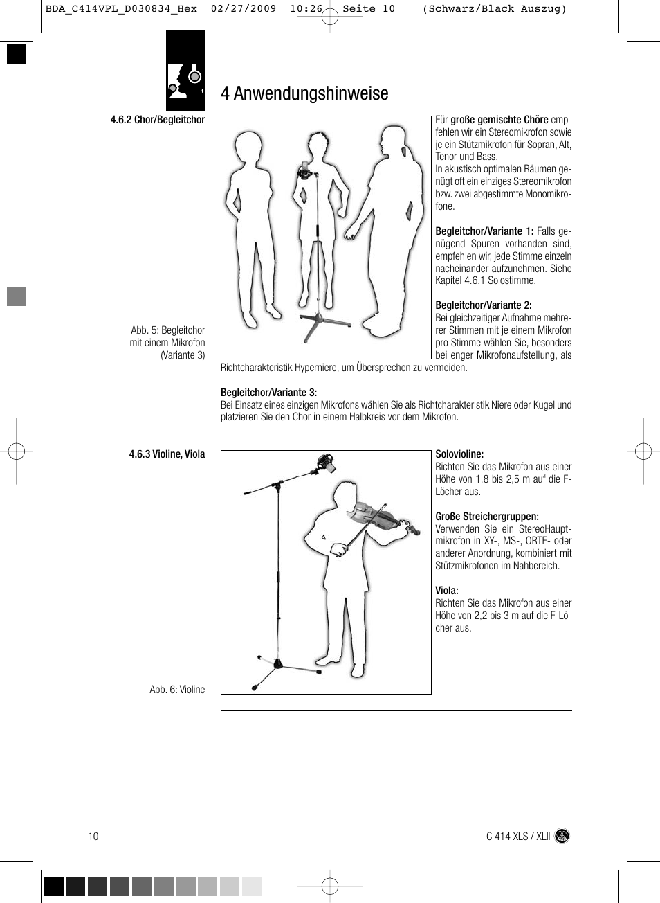 4 anwendungshinweise | AKG Acoustics C414 XLS User Manual | Page 10 / 92