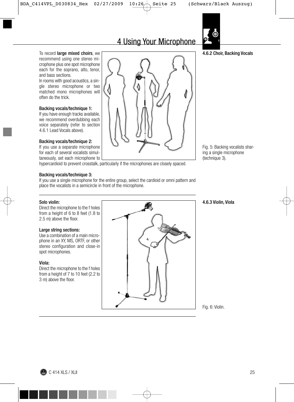 4 using your microphone | AKG Acoustics C414 XLS User Manual | Page 25 / 92