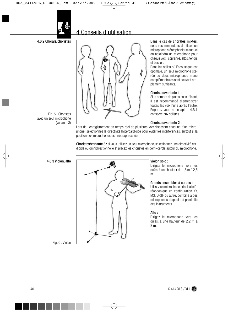 4 conseils d’utilisation | AKG Acoustics C414 XLS User Manual | Page 40 / 92