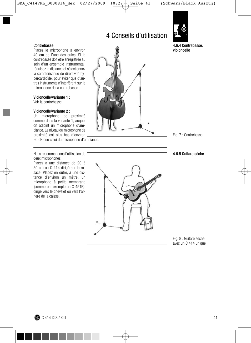 4 conseils d’utilisation | AKG Acoustics C414 XLS User Manual | Page 41 / 92