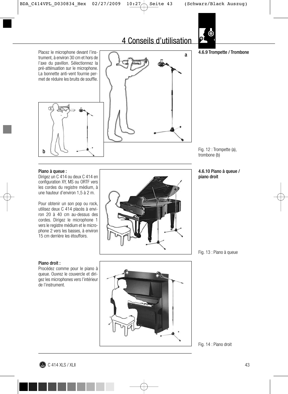 4 conseils d’utilisation | AKG Acoustics C414 XLS User Manual | Page 43 / 92