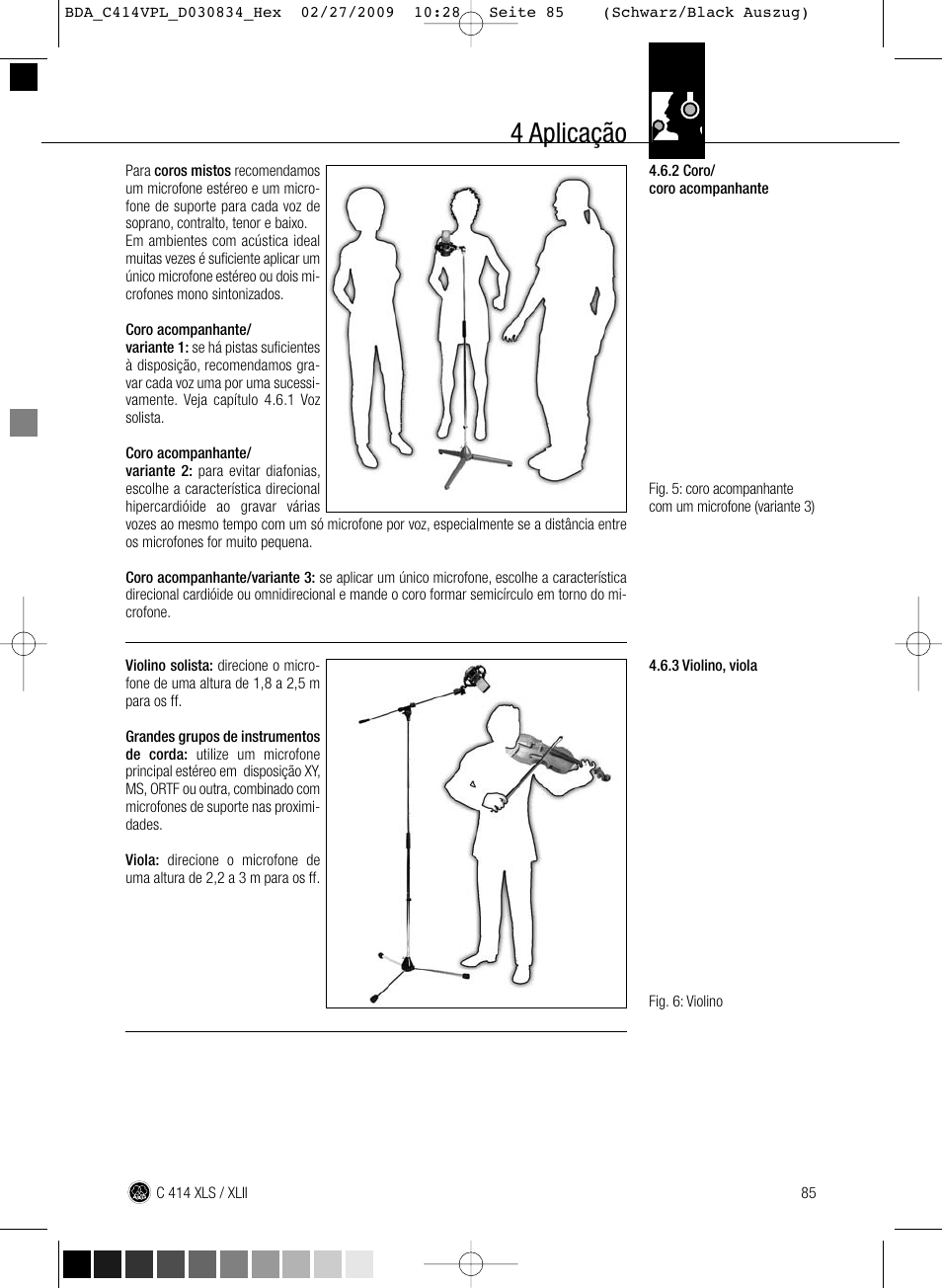 4 aplicação | AKG Acoustics C414 XLS User Manual | Page 85 / 92