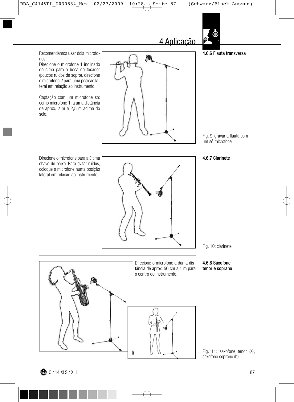 4 aplicação | AKG Acoustics C414 XLS User Manual | Page 87 / 92