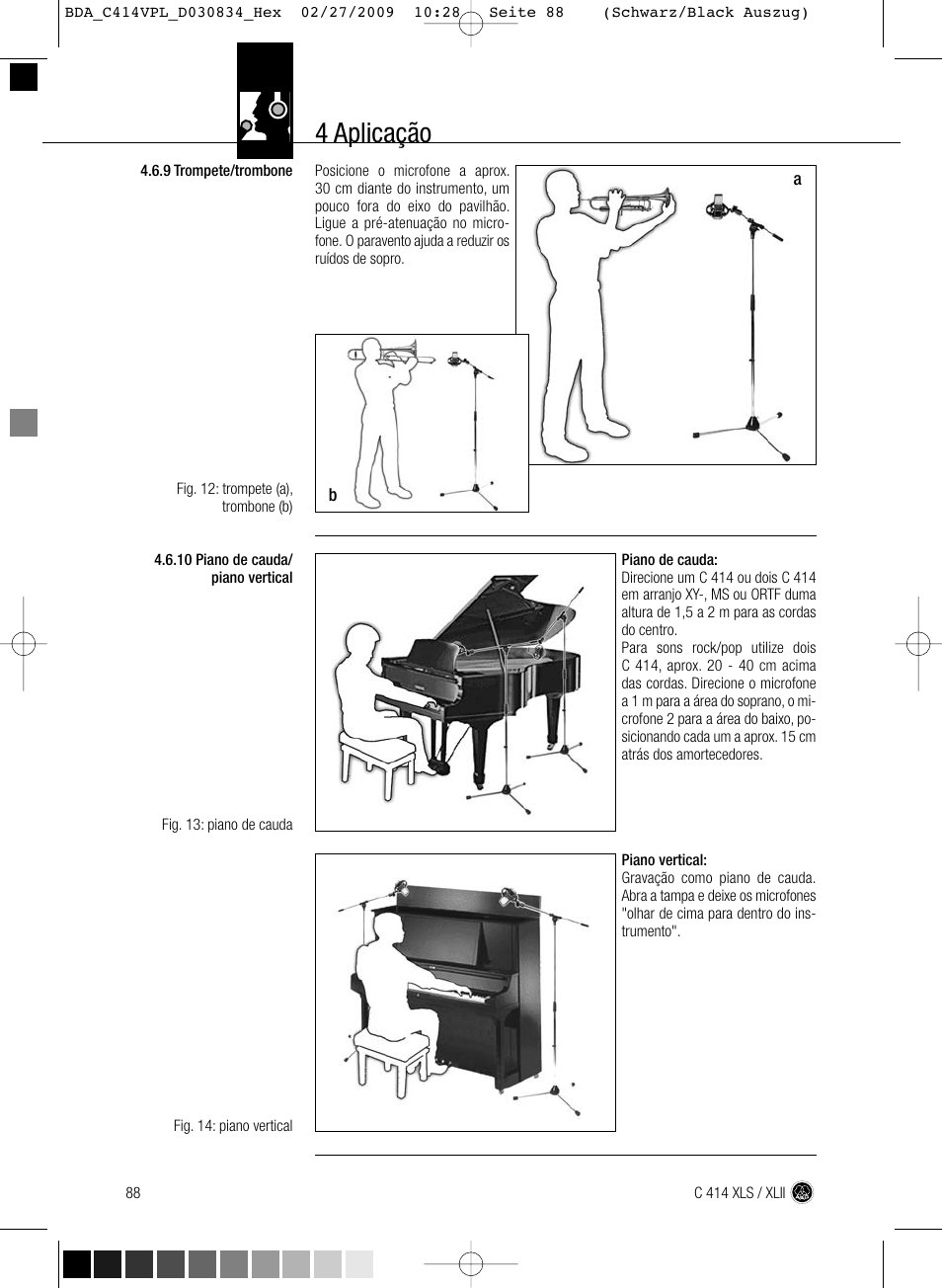 4 aplicação | AKG Acoustics C414 XLS User Manual | Page 88 / 92