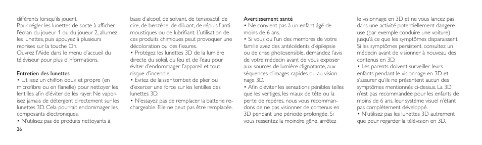 Philips Lunettes 3D Active User Manual | Page 26 / 82
