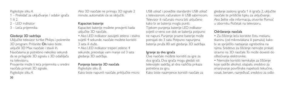 Philips Lunettes 3D Active User Manual | Page 30 / 82
