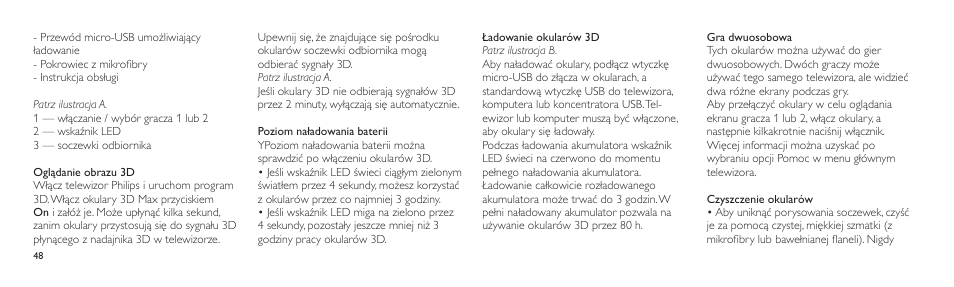 Philips Lunettes 3D Active User Manual | Page 48 / 82
