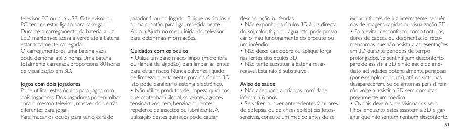 Philips Lunettes 3D Active User Manual | Page 51 / 82