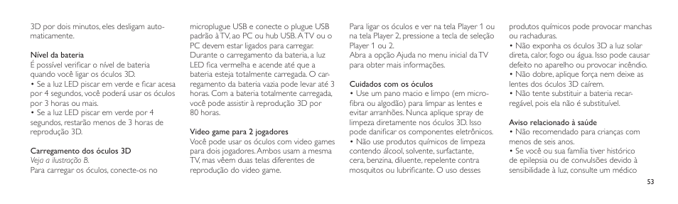 Philips Lunettes 3D Active User Manual | Page 53 / 82