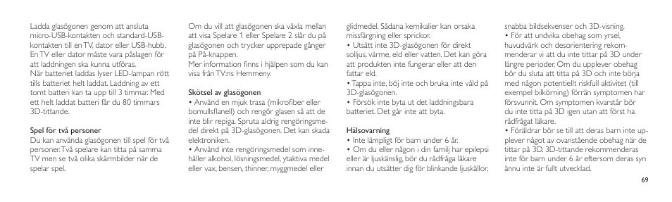 Philips Lunettes 3D Active User Manual | Page 69 / 82