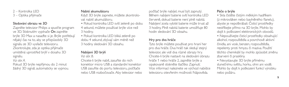 Philips Lunettes 3D Active User Manual | Page 9 / 82