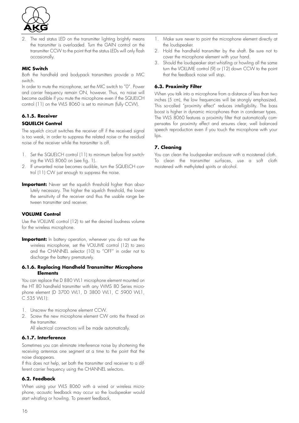 AKG Acoustics WLS 8060 MAX User Manual | Page 8 / 12