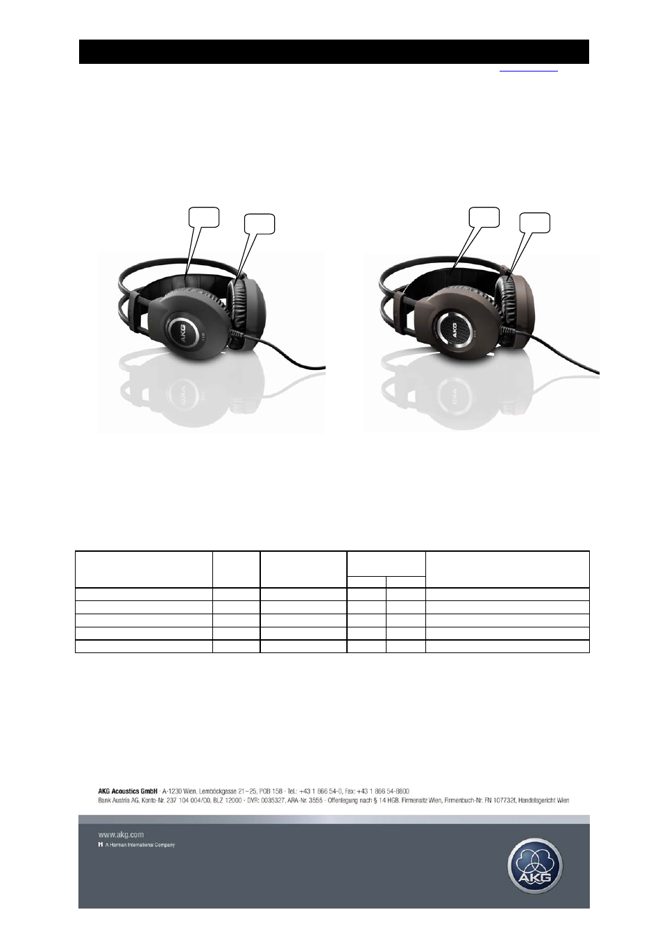 AKG Acoustics K514 User Manual | 1 page