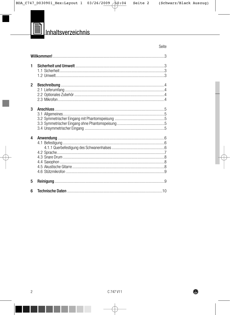 AKG Acoustics C747 V11 User Manual | Page 2 / 64