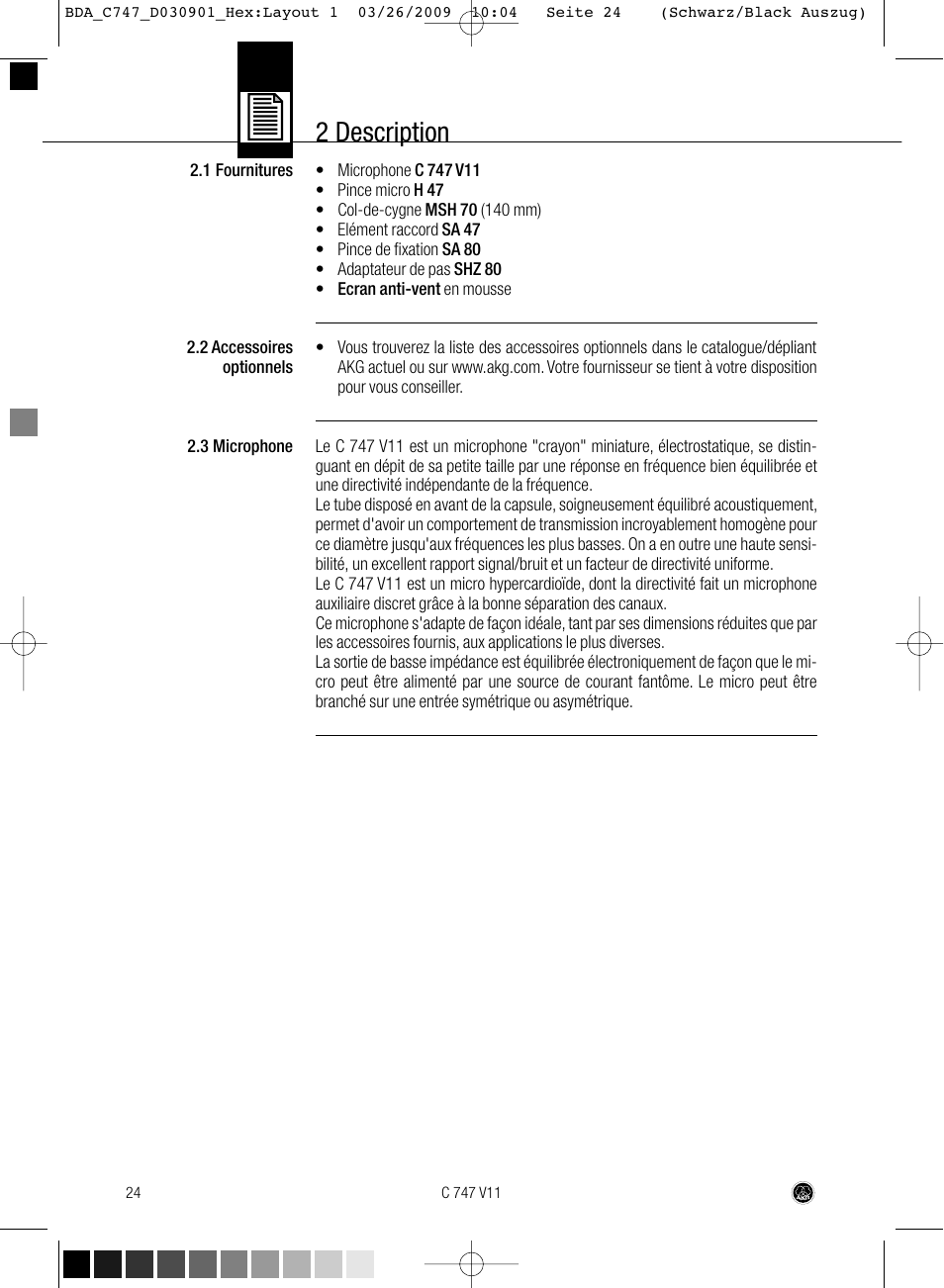 2 description | AKG Acoustics C747 V11 User Manual | Page 24 / 64