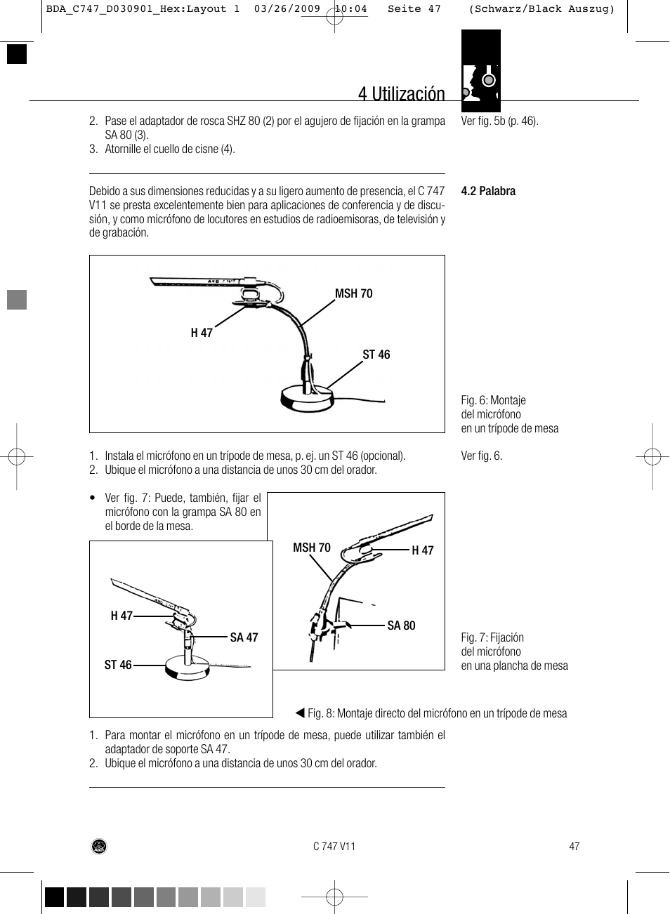 4 utilización | AKG Acoustics C747 V11 User Manual | Page 47 / 64