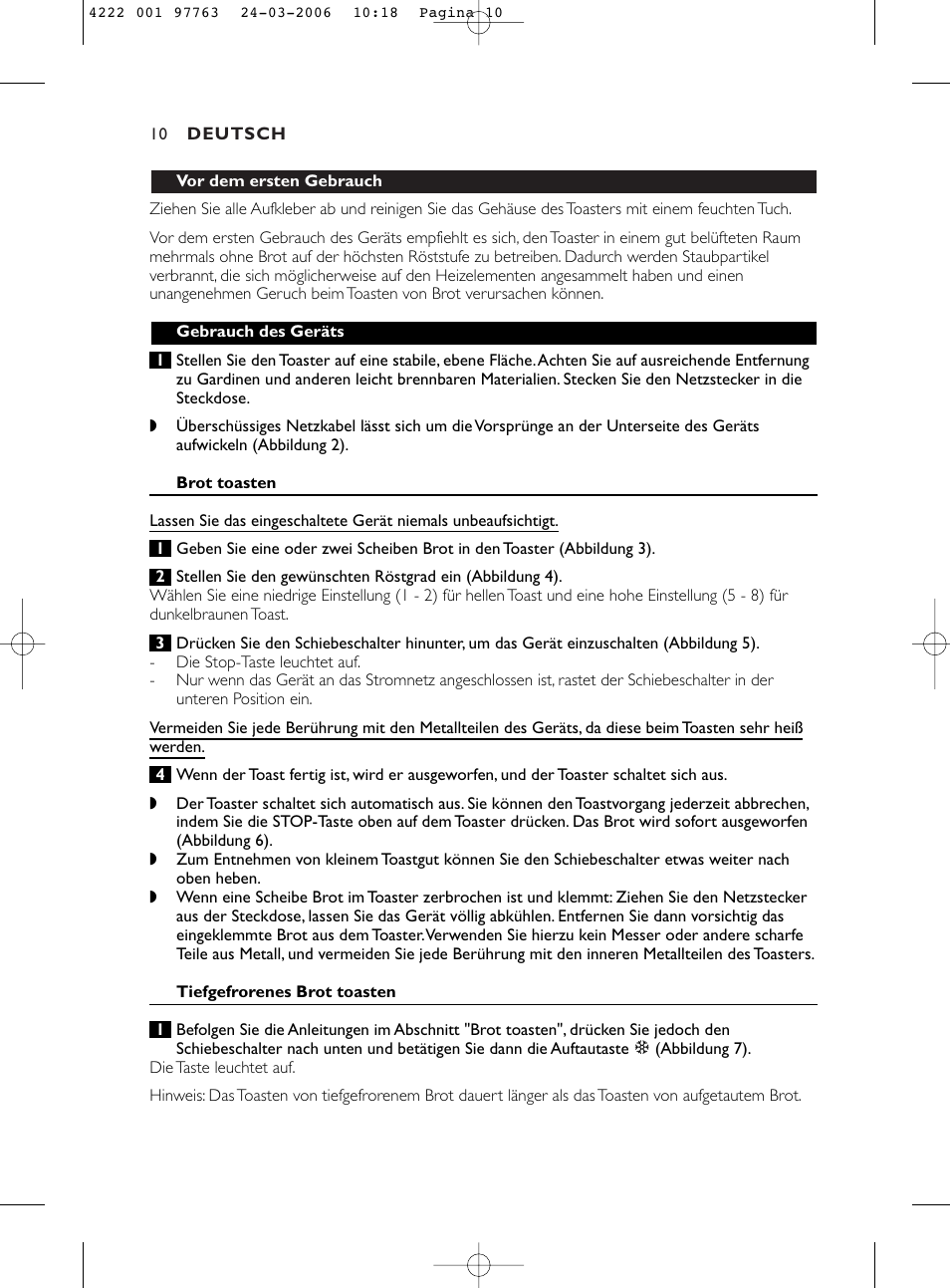 Philips Grille-pain User Manual | Page 10 / 44