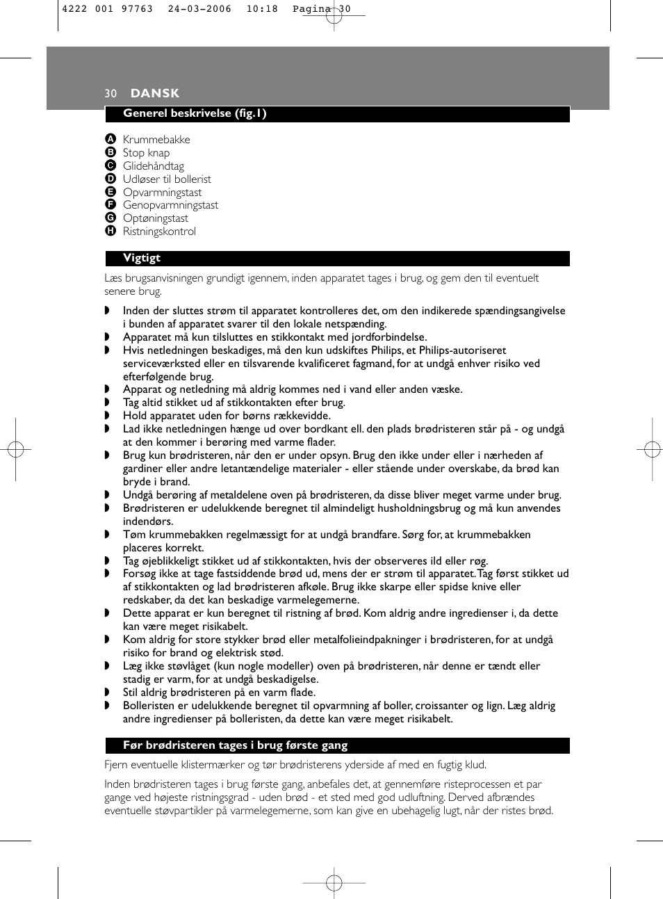 Philips Grille-pain User Manual | Page 30 / 44