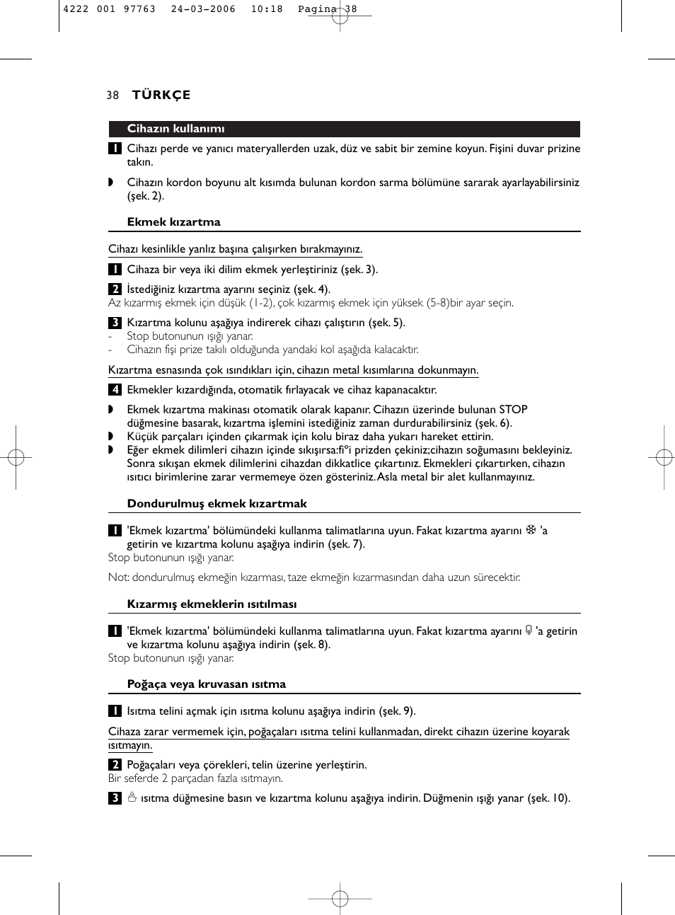 Philips Grille-pain User Manual | Page 38 / 44