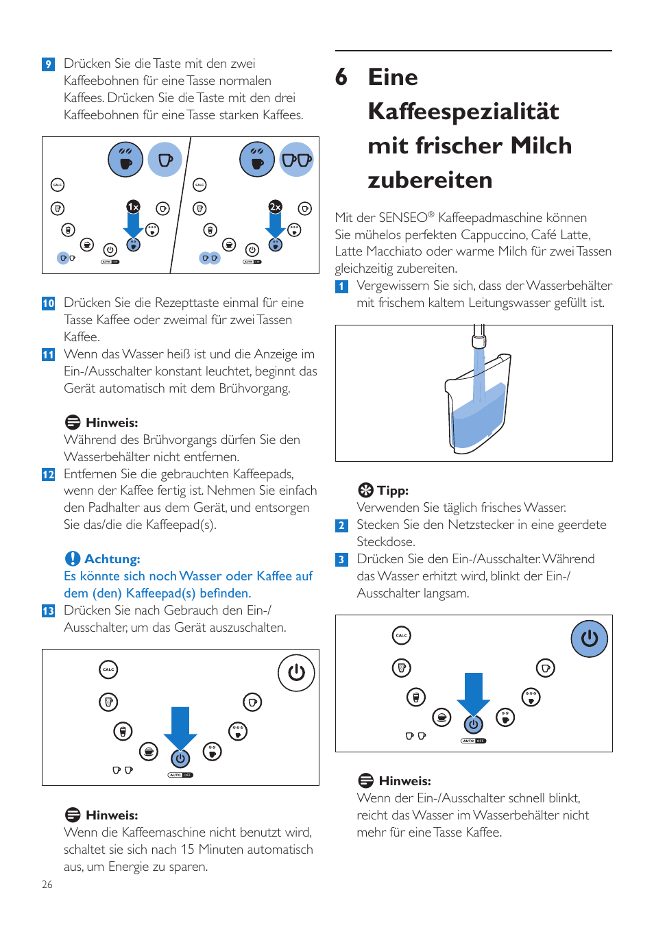 Philips SENSEO® Latte Duo Machine à café à dosettes User Manual | Page 26 / 76