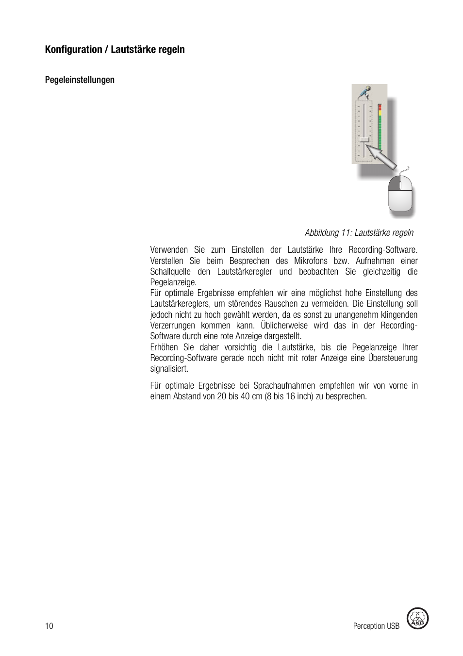 AKG Acoustics PERCEPTION 120 User Manual | Page 10 / 85