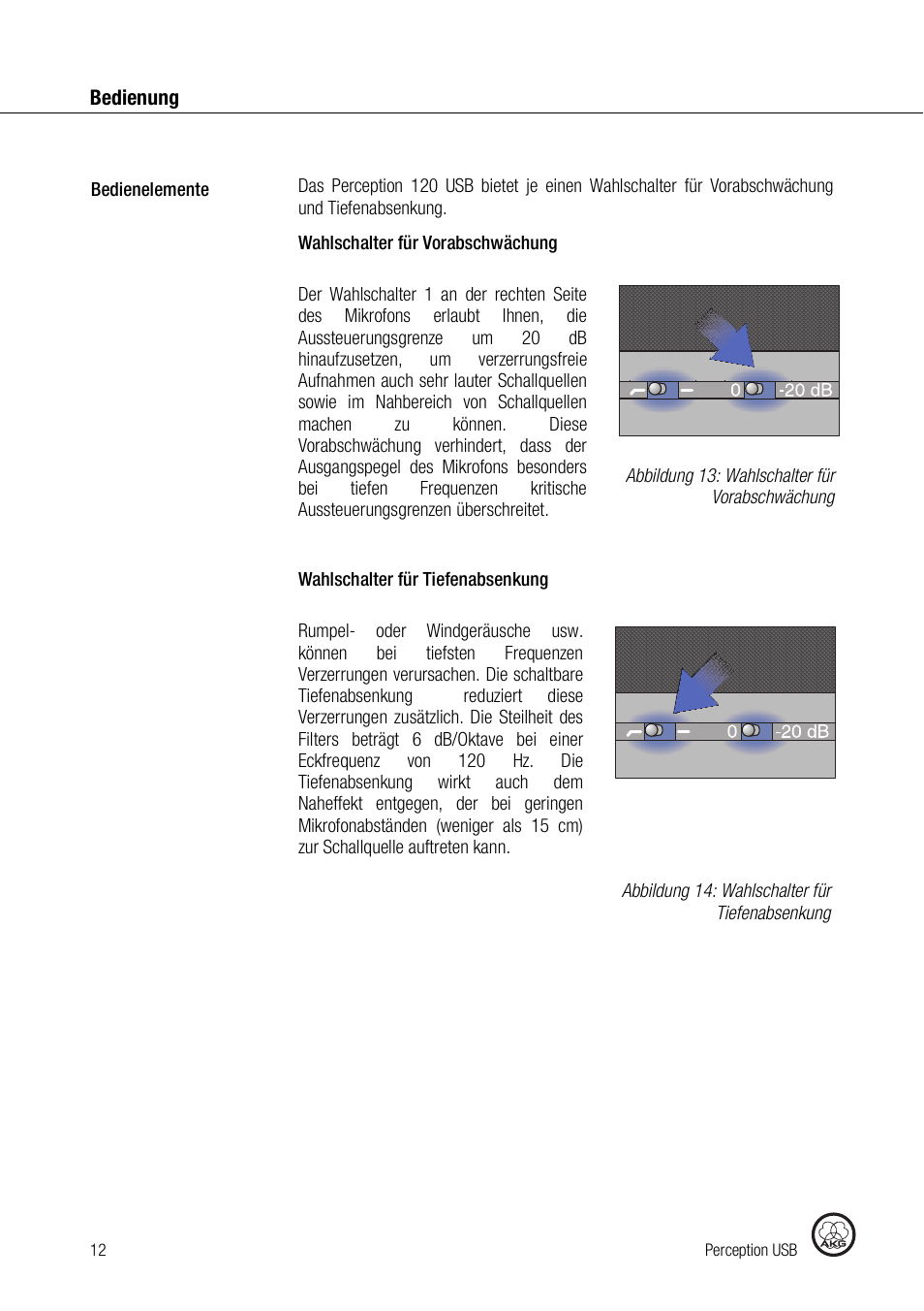 AKG Acoustics PERCEPTION 120 User Manual | Page 12 / 85