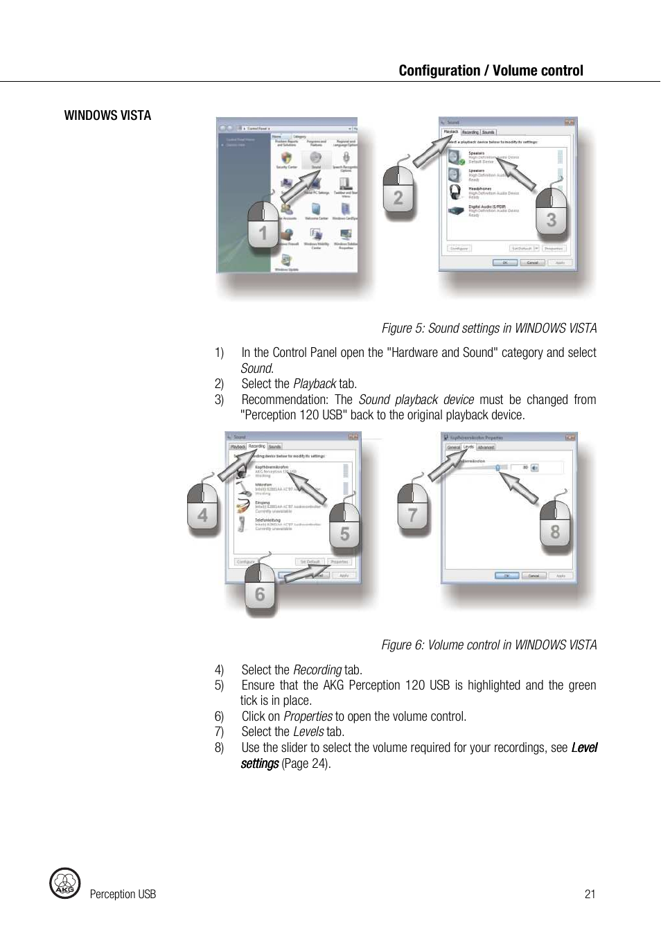 AKG Acoustics PERCEPTION 120 User Manual | Page 21 / 85