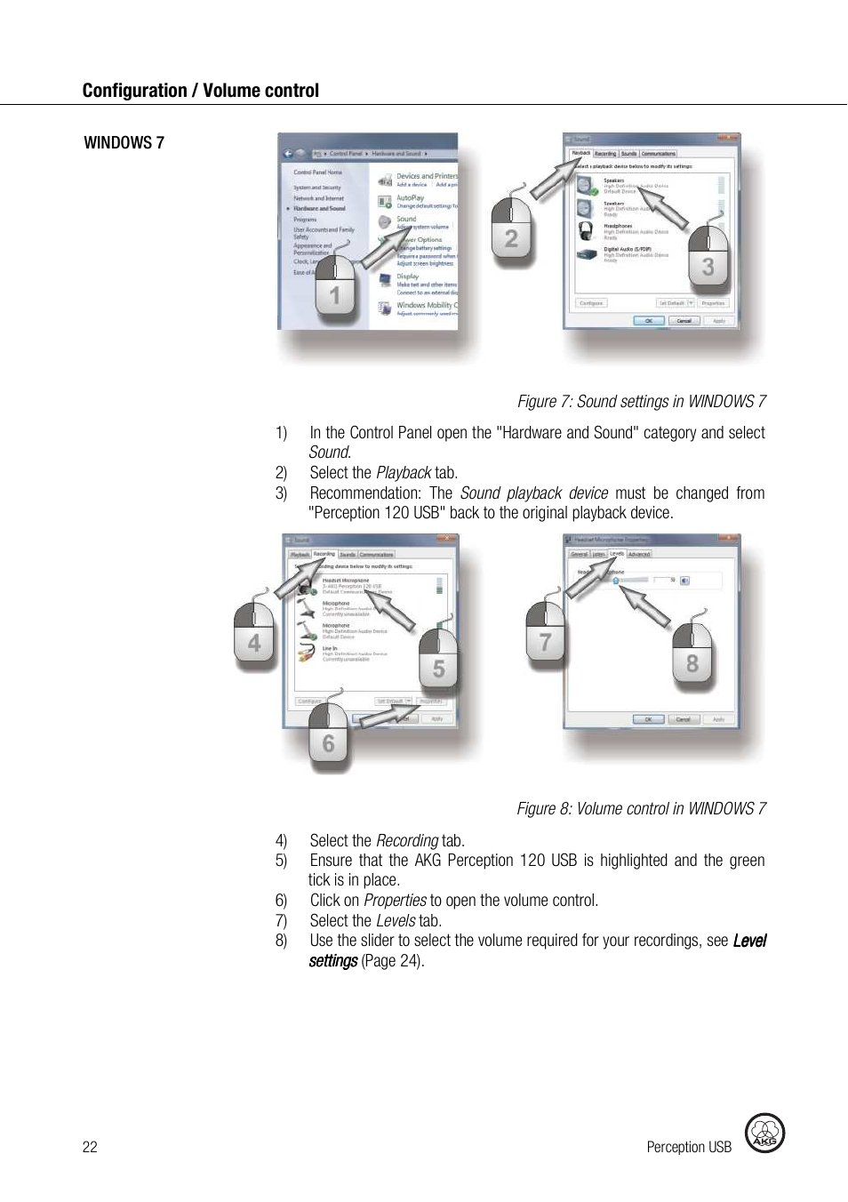 AKG Acoustics PERCEPTION 120 User Manual | Page 22 / 85