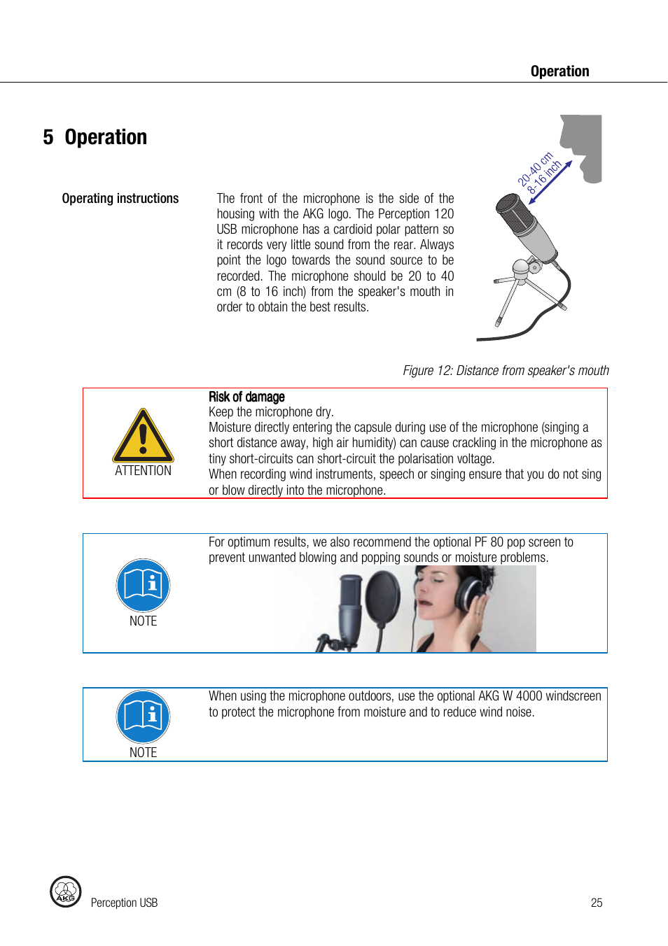 5operation | AKG Acoustics PERCEPTION 120 User Manual | Page 25 / 85