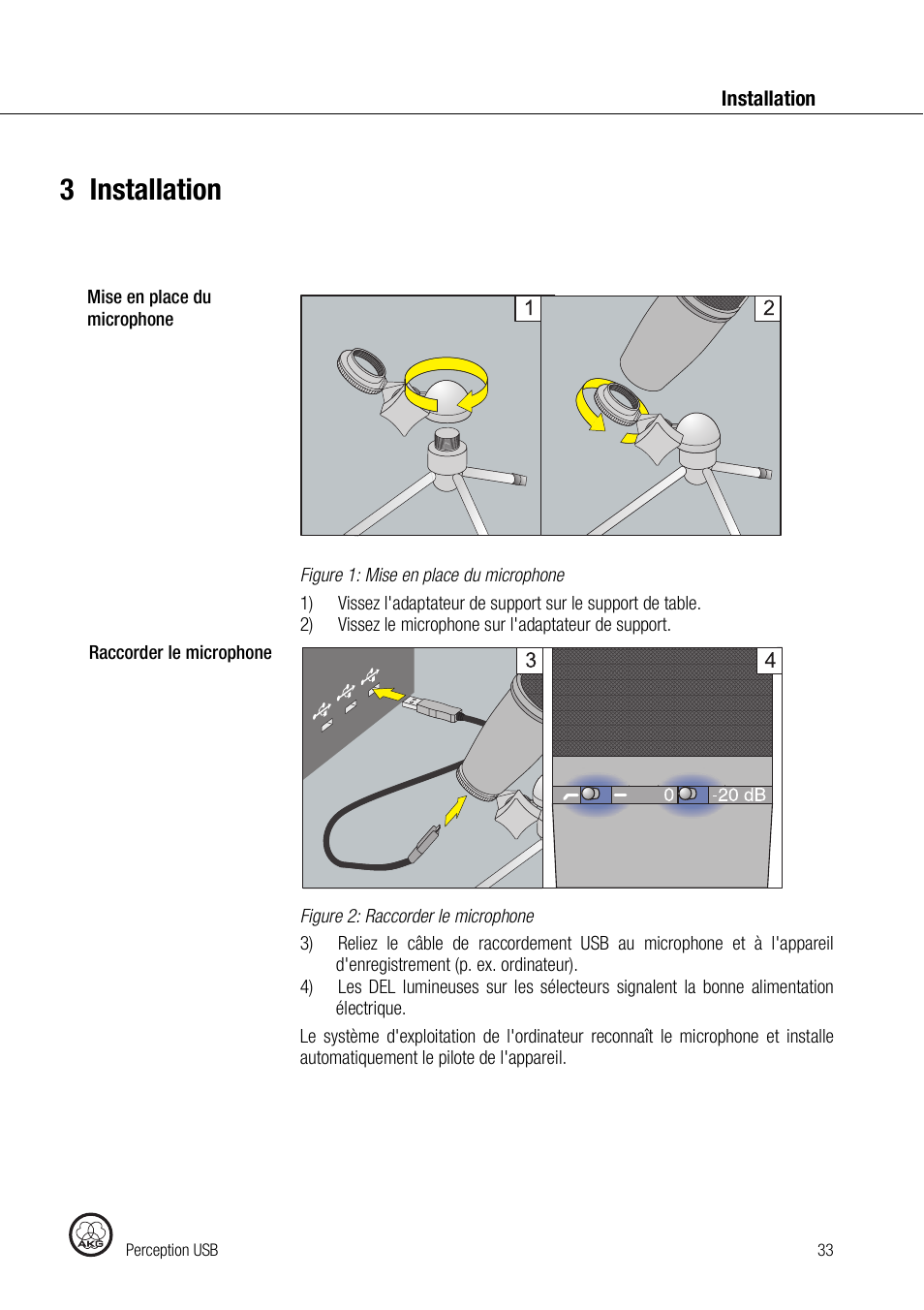 3installation | AKG Acoustics PERCEPTION 120 User Manual | Page 33 / 85