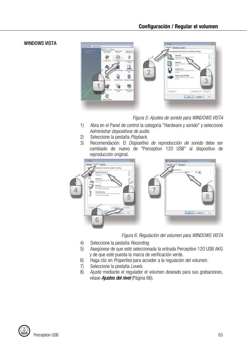 AKG Acoustics PERCEPTION 120 User Manual | Page 63 / 85