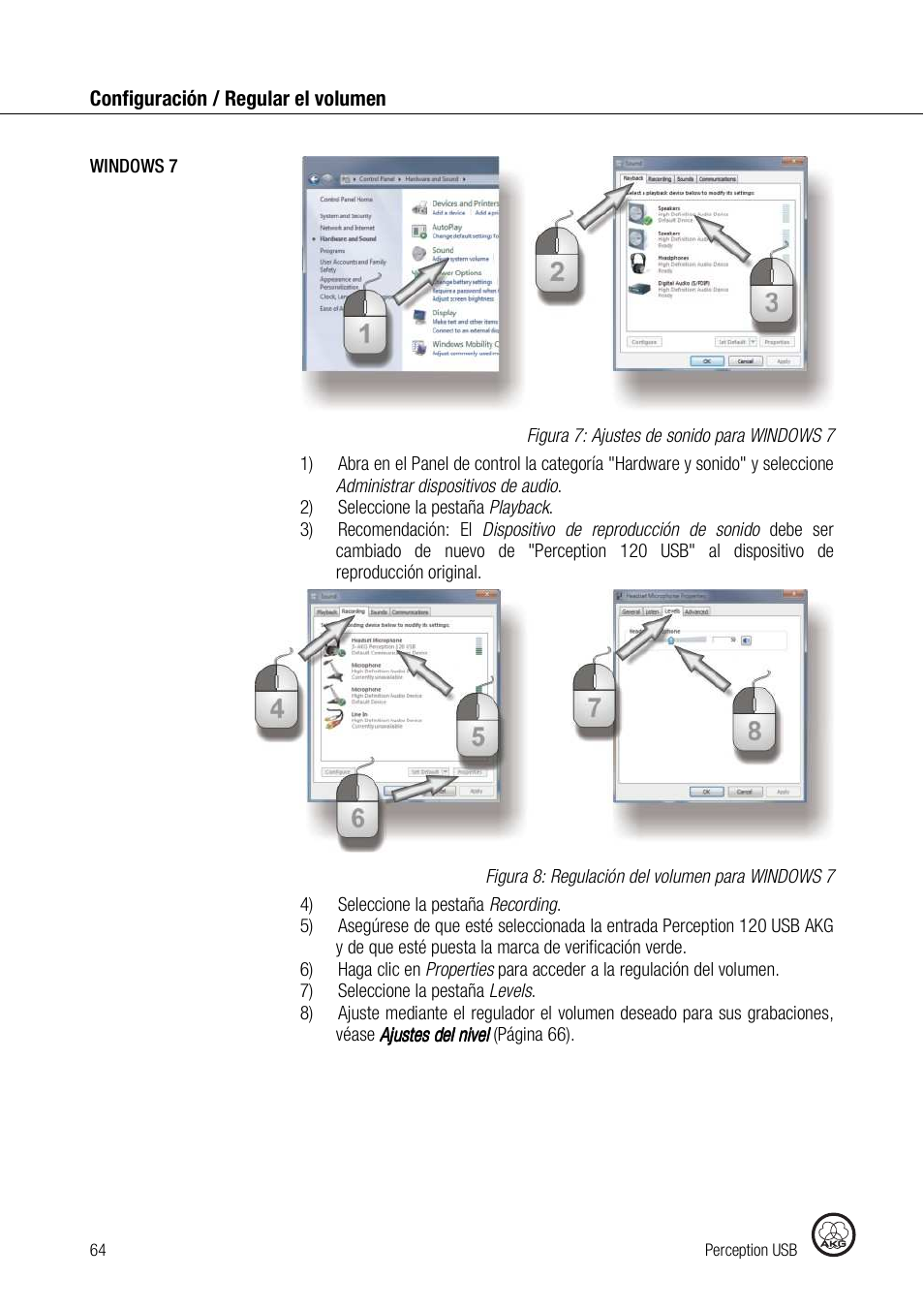 AKG Acoustics PERCEPTION 120 User Manual | Page 64 / 85