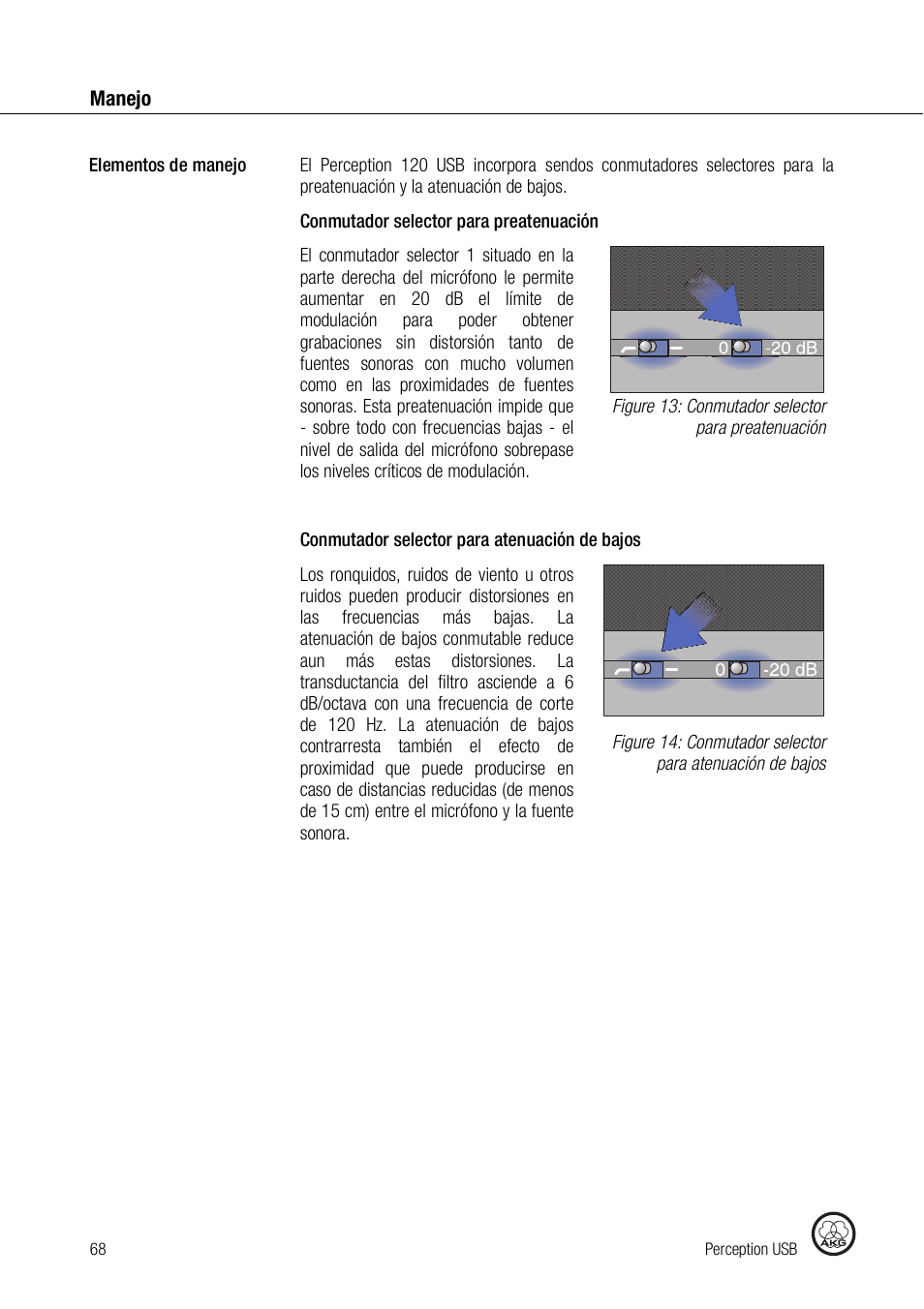 AKG Acoustics PERCEPTION 120 User Manual | Page 68 / 85