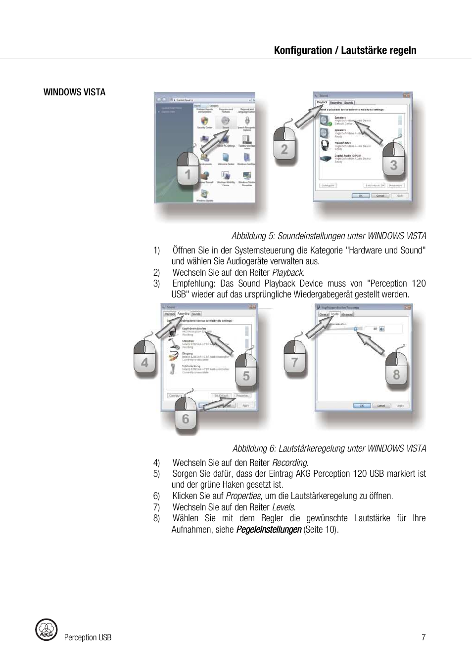 AKG Acoustics PERCEPTION 120 User Manual | Page 7 / 85