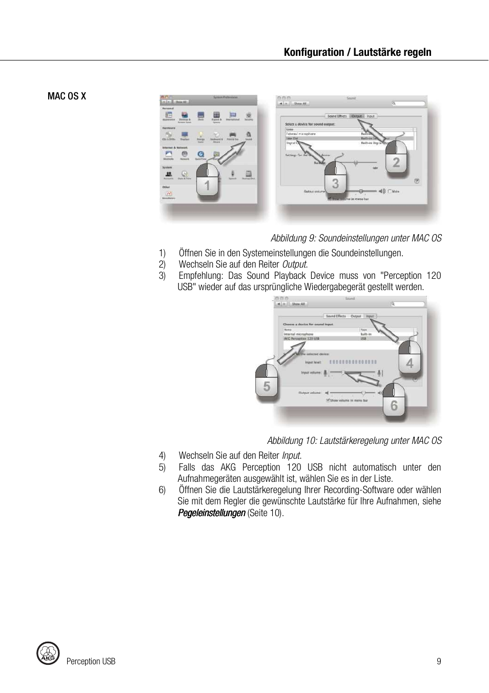 AKG Acoustics PERCEPTION 120 User Manual | Page 9 / 85