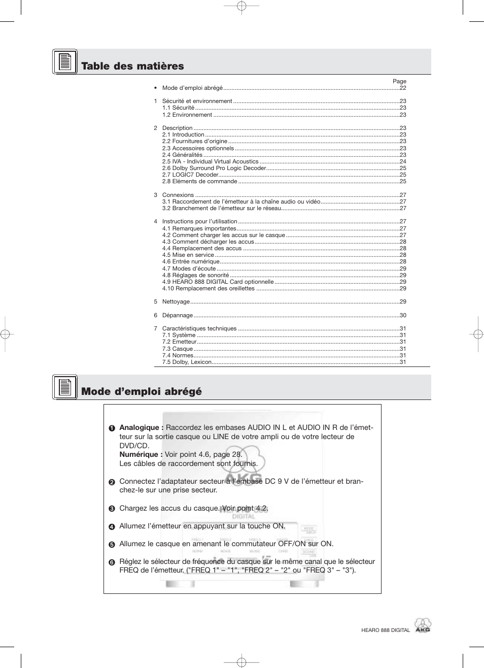 AKG Acoustics HEARO 888 User Manual | Page 22 / 66