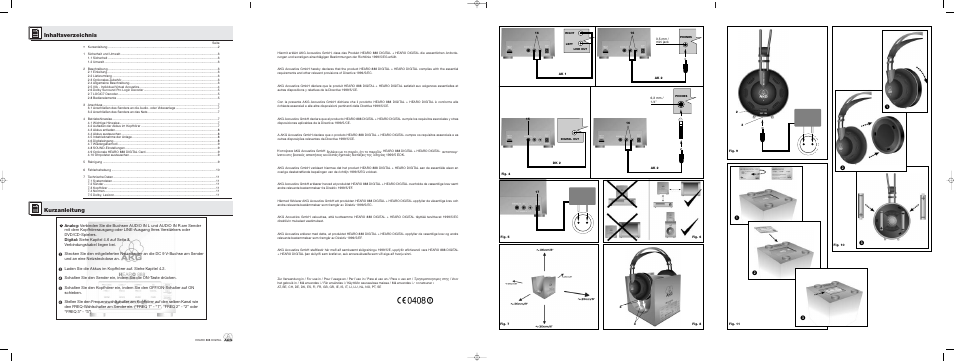 Inhaltsverzeichnis kurzanleitung | AKG Acoustics HEARO 888 User Manual | Page 64 / 66