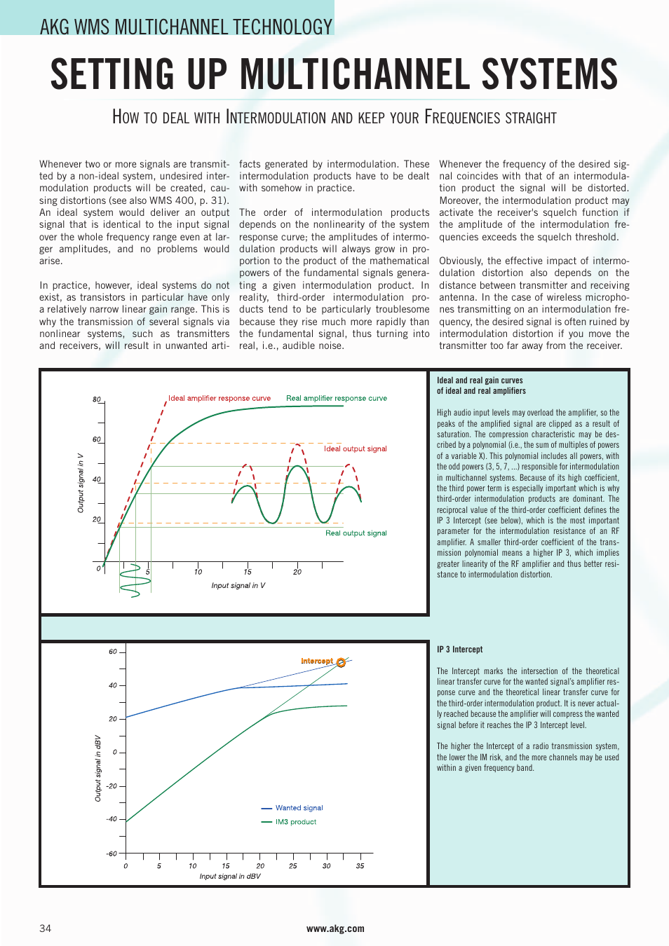 Setting up multichannel systems, Akg wms multichannel technology | AKG Acoustics WMS 4000 User Manual | Page 34 / 81