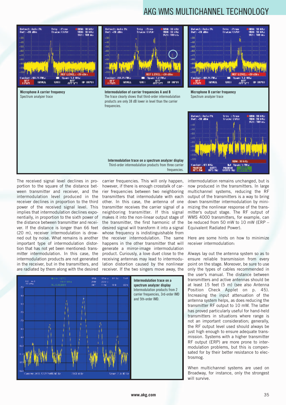 Akg wms multichannel technology | AKG Acoustics WMS 4000 User Manual | Page 35 / 81