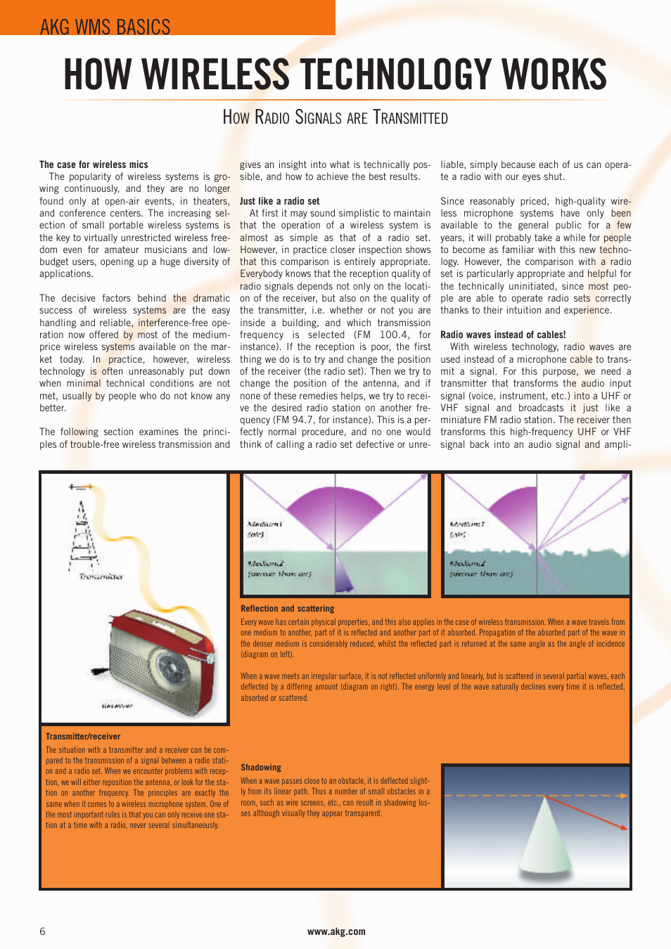 How wireless technology works, Akg wms basics | AKG Acoustics WMS 4000 User Manual | Page 6 / 81