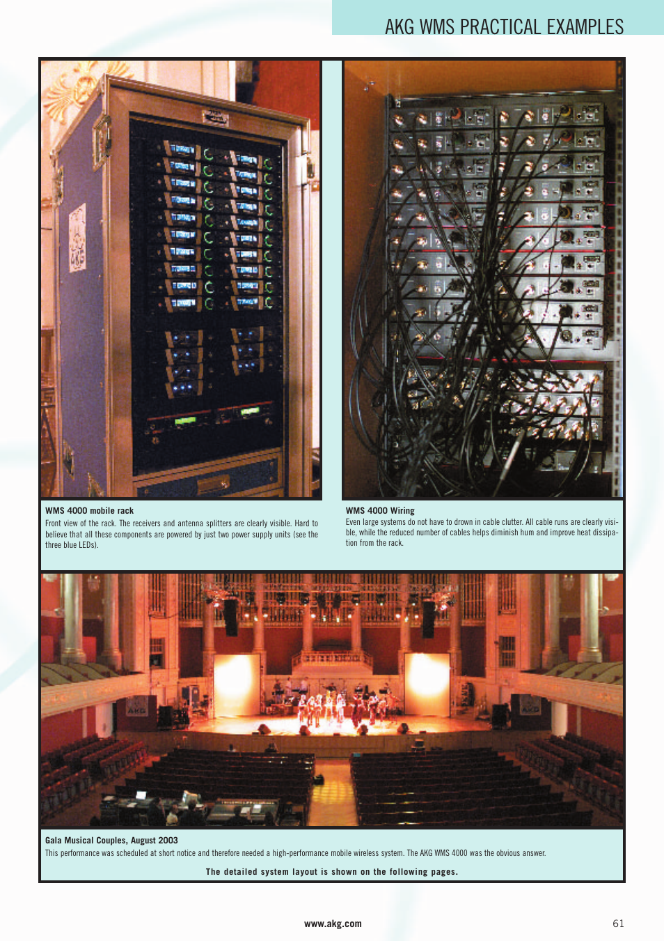 Akg wms practical examples | AKG Acoustics WMS 4000 User Manual | Page 61 / 81