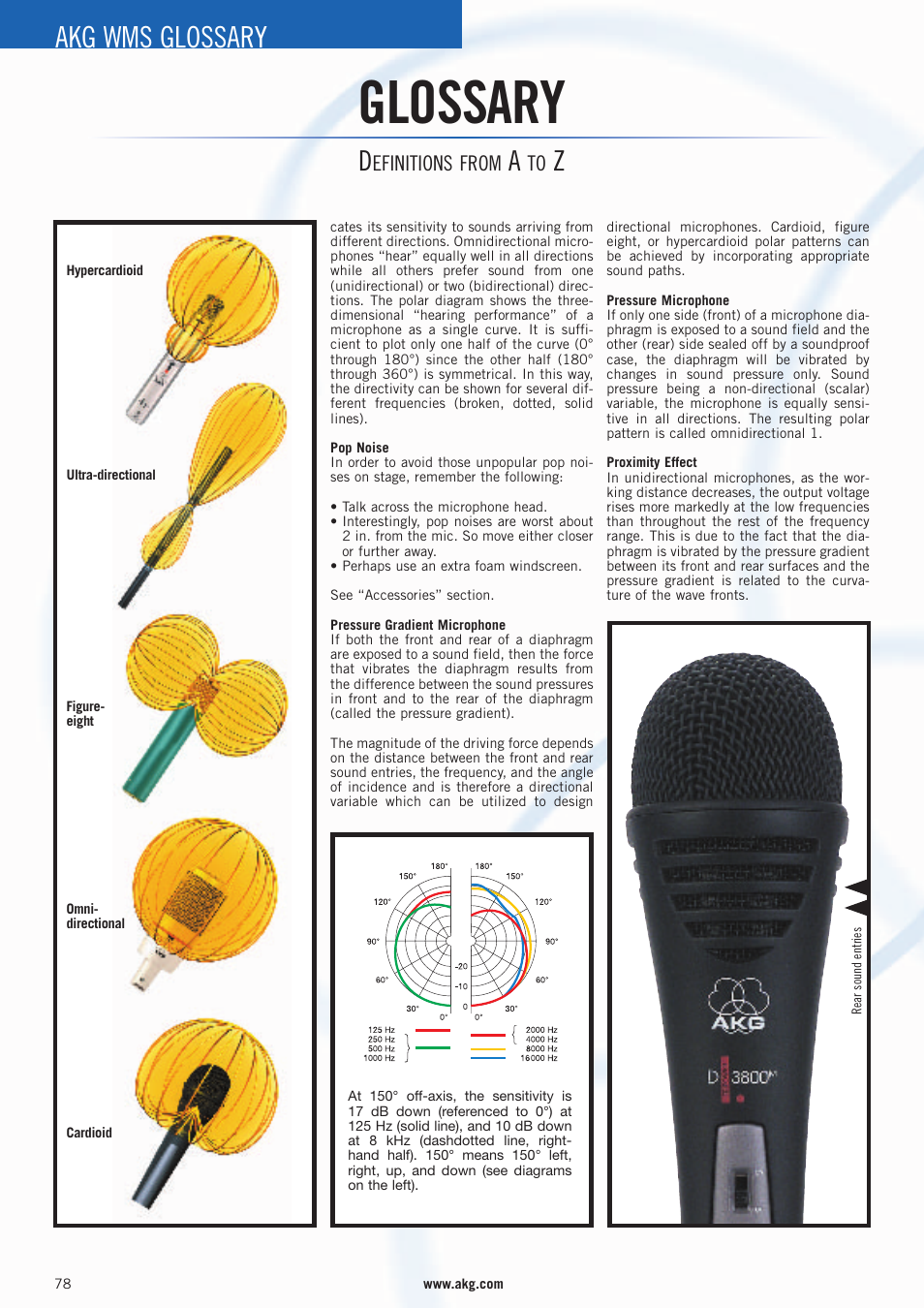 Glossary, Akg wms glossary | AKG Acoustics WMS 4000 User Manual | Page 78 / 81