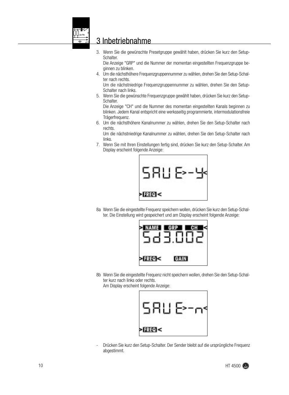 3 inbetriebnahme | AKG Acoustics HT 4500 User Manual | Page 10 / 114